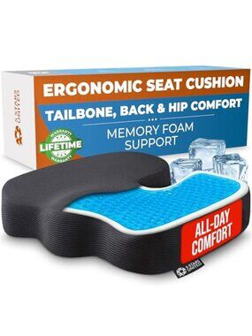 New Seat Cushion - Memory Foam&Cooling Gel Chair Cushion